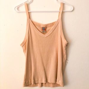 super cute cream ribbed tank top
